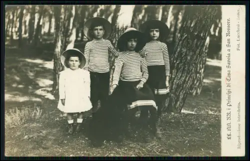 Foto AK - Savoia Prinzen Italien San Rossore  Lucchesi Roma - nach Galizien 1912