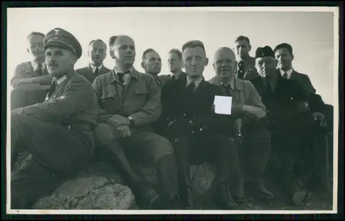 2x Foto AK - Soldaten Wehrmacht und andere - auf dem Nebelhorn-Gipfel Alpen Berg