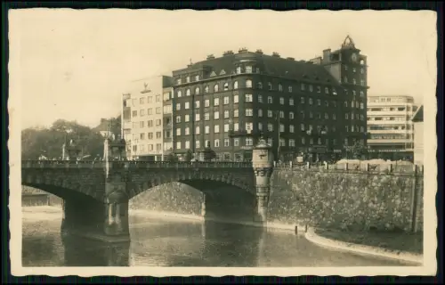 3x Foto AK - Pilsen Brücke über Radbuza Gebäude u.a. 1941 gel. Böhmen Tschechien