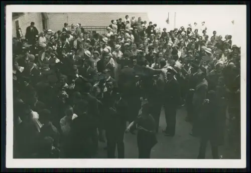 3x Foto - Menschenmenge Veranstaltung – Veteranen Damen Uniformierte ca. 1938