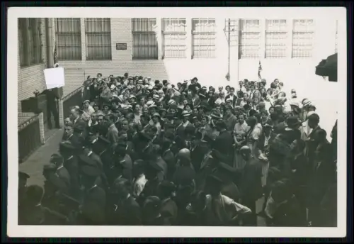 3x Foto - Menschenmenge Veranstaltung – Veteranen Damen Uniformierte ca. 1938
