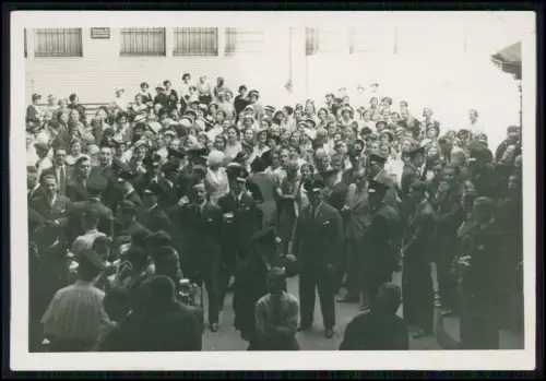 3x Foto - Menschenmenge Veranstaltung – Veteranen Damen Uniformierte ca. 1938