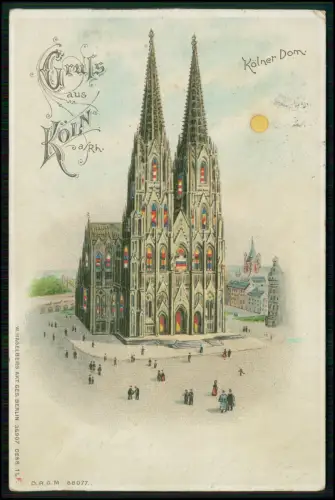 AK - Halt gegen das Licht - Litho Köln am Rhein - Dom Ansicht - 1901 gelaufen