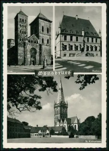 AK - Osnabrück - mit Dom, Rathaus und St. Katharinenkirche