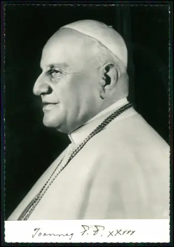 Papst Johannes XXIII Foto AK + Brief Vatikan 1961 - Dokument Apostolischer Segen