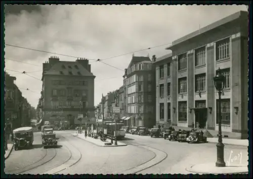 2x Foto AK Brest Finistère Place Anatole Hôtel des Postes 1940 Autos Straßenbahn