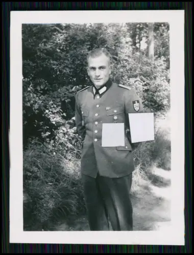 2x Foto Portrait Soldat - RAD-Abt. 6/240 Moselland Dierdorf General von Goeben