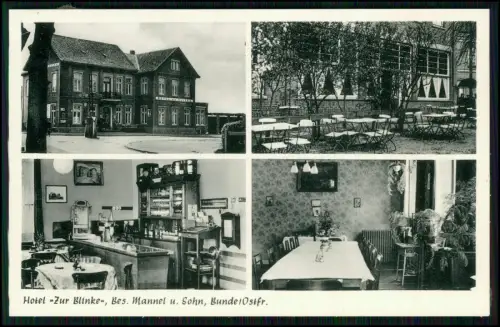 AK - Bunde Ostfriesland – Hotel Zur Blinke Mannel & Sohn – Innen Außen