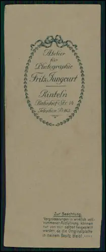 CAB Foto 15x6cm - Soldat Seitengewehr - Fritz Jungcurt, Rinteln Bahnhofstraße 14