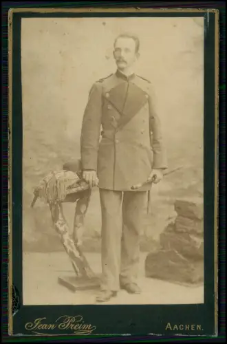 CDV Foto Portrait - Förster Soldat um 1880 - Fotograf - Jean Preim, Aachen
