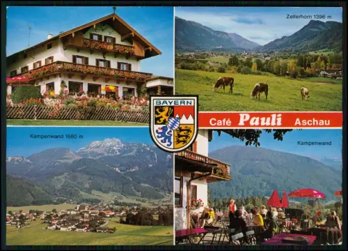 8x AK - Aschau im Chiemgau Lr. Rosenheim - Tages-Café Pauli Pension - und andere