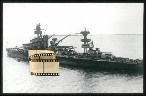 Foto 14x9cm - USS Arkansas (BB-33) - Schlachtschiff mit Katapult Bordflugzeuge