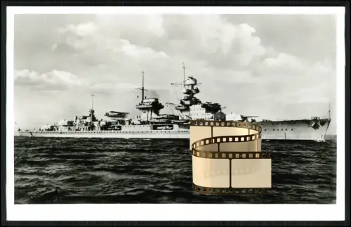 Foto AK - leichter Kreuzer Nürnberg - Kriegsschiff der deutschen Kriegsmarine