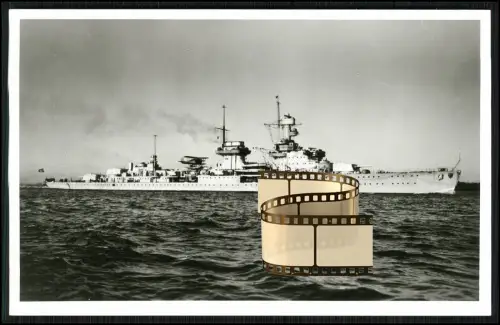 Foto AK - leichter Kreuzer Nürnberg - Kriegsschiff der deutschen Kriegsmarine