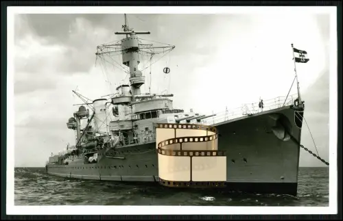 Foto AK - leichter Kreuzer Karlsruhe - Kriegsschiff Reichsmarine Kriegsmarine