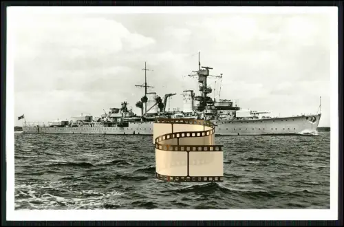 Foto AK - leichter Kreuzer Karlsruhe - Kriegsschiff Reichsmarine Kriegsmarine