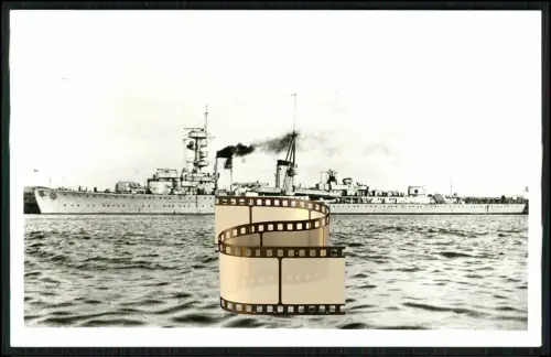 Foto AK - leichter Kreuzer Karlsruhe - Kriegsschiff Reichsmarine Kriegsmarine