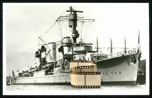 Foto AK - leichter Kreuzer Karlsruhe - Kriegsschiff Reichsmarine Kriegsmarine