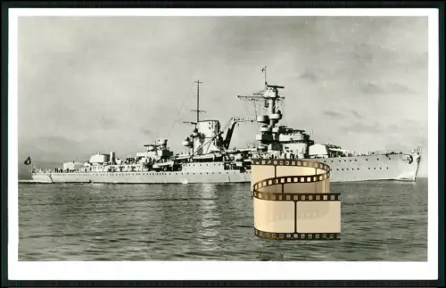 Foto AK leichter Kreuzer Leipzig  Kriegsschiff Reichsmarine Kriegsmarine 1931-46