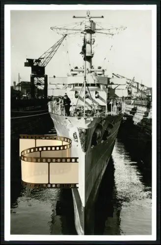 Foto AK leichter Kreuzer Leipzig  Kriegsschiff Reichsmarine Kriegsmarine 1931-46