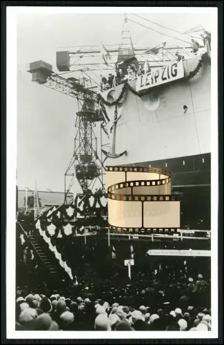 Foto AK leichter Kreuzer Leipzig  Kriegsschiff Reichsmarine Kriegsmarine 1931-46