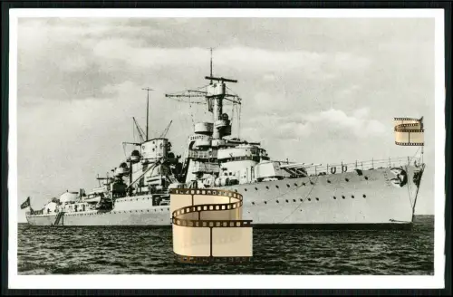 Foto AK leichter Kreuzer Leipzig  Kriegsschiff Reichsmarine Kriegsmarine 1931-46