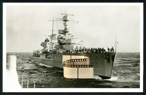 Foto AK leichter Kreuzer Leipzig  Kriegsschiff Reichsmarine Kriegsmarine 1931-46