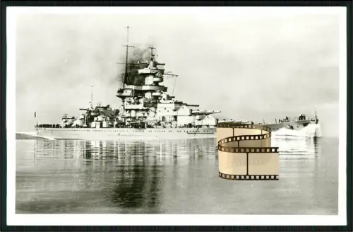 Foto AK - Schlachtschiff Gneisenau - Schlachtkreuzer Kriegsmarine - 1936-45
