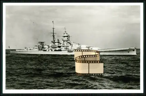 Foto AK - Schlachtschiff Gneisenau - Schlachtkreuzer Kriegsmarine - 1936-45
