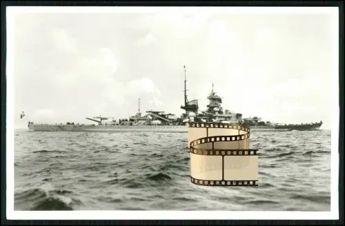 Foto AK - Schlachtschiff Gneisenau - Schlachtkreuzer Kriegsmarine - 1936-45