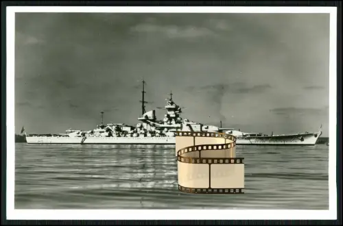Foto AK - Schlachtschiff Gneisenau - Schlachtkreuzer Kriegsmarine - 1936-45