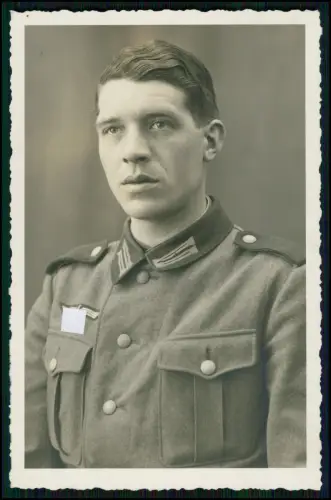 4x Echt Foto AK - 14x9cm - Portrait Soldat - Wehrmacht