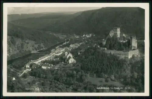 10x Foto u. AK - Hardegg Thaya Österreich Burg Luftbild - und andere Umgebung