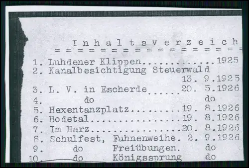 10x Foto Hildesheim Schule Studentenverbindung - Studentika Wanderung Harz 1930