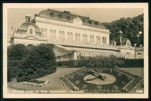 AK Baden bei Wien Spielkasino - Feldpost 1940 Stempel Kampffliegerschule Faßberg