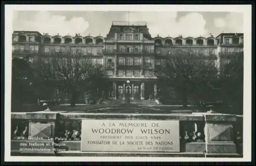4x Foto AK - Genf J.J. Rousseau Insel Mont Blanc Brücke Altstadt und andere 1928