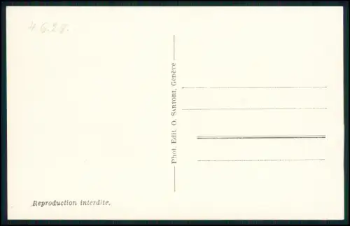 4x Foto AK - Genf J.J. Rousseau Insel Mont Blanc Brücke Altstadt und andere 1928