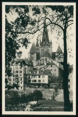Foto AK - Lausanne Kathedrale Schweiz Altstadt Gotik Kirche Architektur Romandie