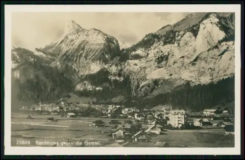 Foto AK - Kandersteg Gemmi Schweiz - Alpen Dorf Berner Oberland Panorama - 1928