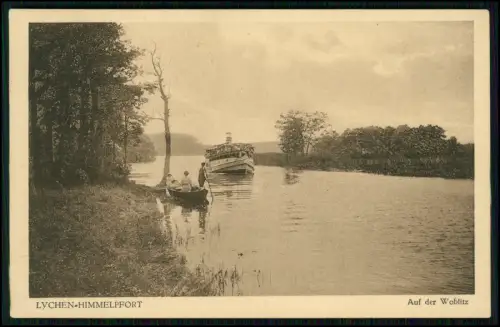 2x AK Lychen Himmelpfort Woblitz Fahrgastschiff Ruderboot Nesselpfuhl Seeterraße