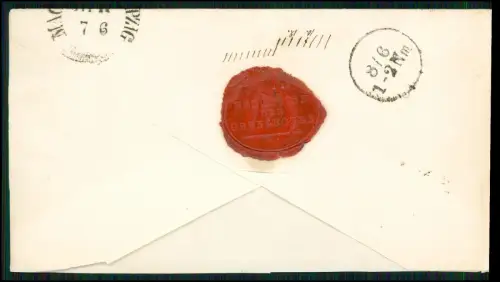 Brief mit Siegel von der Redaktion der Grenzboten in Leipzig aus dem Jahr 1876