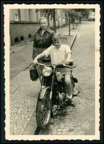 6x Foto Motorrad Oldtimer 1950er Jahre Deutschland Fahrer und andere
