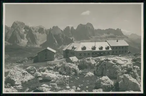 3x Foto AK  Schlernhaus Rifugio Bolzano Südtirol Dolomiten Berghütte Berge 1928