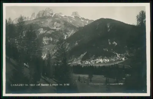 Foto AK - Canazei Dolomiten - Sasso Lungo Italien - Südtirol Panorama Berge 1935