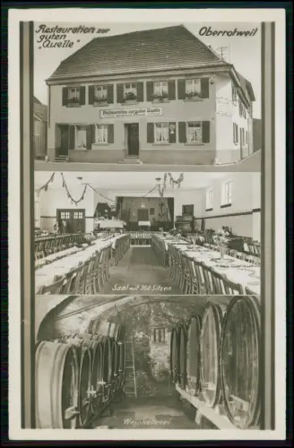 Foto AK - Oberrotweil Vogtsburg - Zur Guten Quelle - Saal Weinkeller Kaiserstuhl