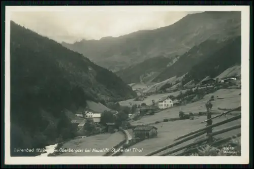 Foto AK Bärenbad Neustift Stubaital Tirol Oberbergtal Alpen Berg Dorf Österreich