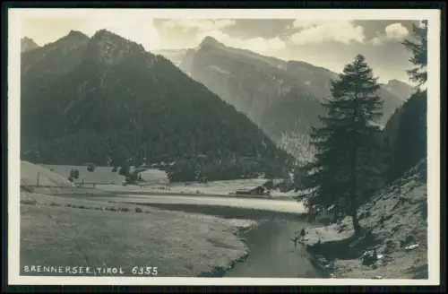 Foto AK - Brennersee Tirol Alpen See - Landschaft Berge Wald Panorama Österreich