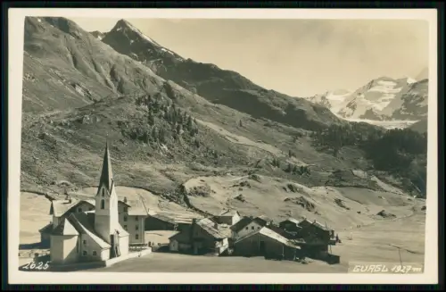 Foto AK - Gurgl Sölden in Tirol - Kirche Gletscher - Ötztal Alpen Dorf mit Berge