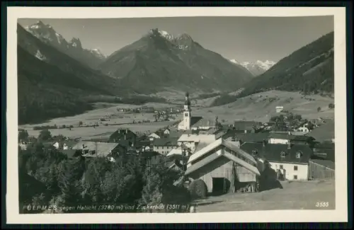 Foto AK - Fulpmes Tirol gegen Habicht - Zuckerhütl Alpen - Dorf Kirche Stubaital