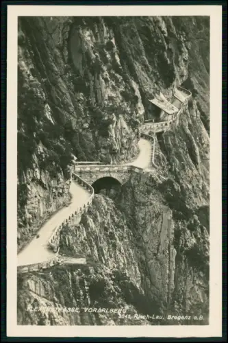 AK Flexenstraße Vorarlberg Serpentinen Tunnel Passstraße Alpen Risch-Lau Bregenz